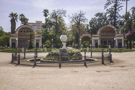 Detail of the architecture of the Villa Giulia park in Palermoのeditorial素材