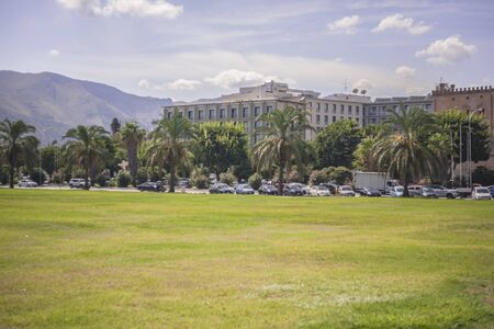 Foro Italico in Palermo, an example of historic architecture in the beautiful Sicilian cityのeditorial素材