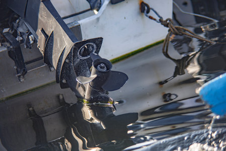 Old Propeller of marine engineの写真素材