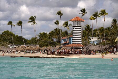 Bayahibe lighthouse taken from the seaの写真素材