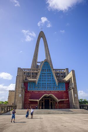HIGUEY, DOMINICAN REPUBLIC 12 JANUARY 2020: Basilica Nuestra Senora de la Altagraciaのeditorial素材