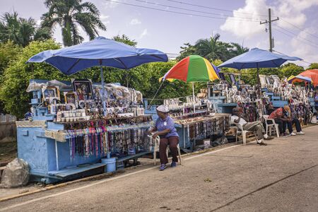 HIGUEY, DOMINICAN REPUBLIC 12 JANUARY 2020: Stall of religious objectsのeditorial素材
