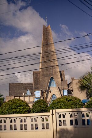 HIGUEY, DOMINICAN REPUBLIC 12 JANUARY 2020: Basilica Nuestra Senora de la Altagraciaのeditorial素材