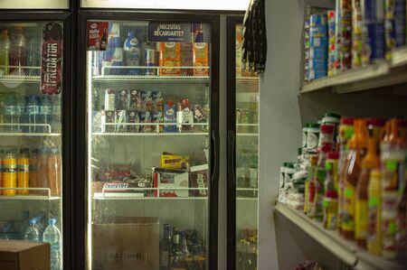 DOMINICUS, DOMINICAN REPUBLIC 6 FEBRAURY 2020: Interior of a Dominican Minimarketのeditorial素材