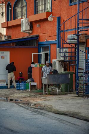 DOMINICUS, DOMINICAN REPUBLIC 6 FEBRAURY 2020: Scene of daily life on the streets of Dominicus in the Dominican Republicのeditorial素材