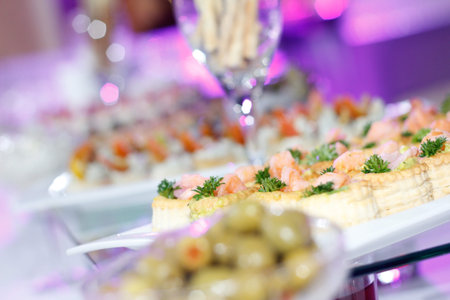 Snacks and tasty morsels in a rich buffet