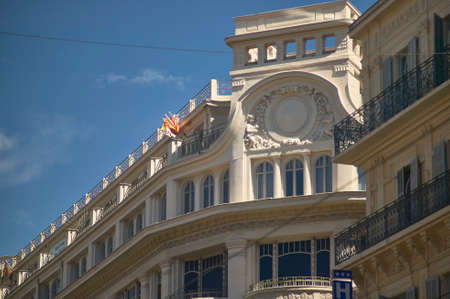 NICE, FRANCE 26 FEBRUARY 2020: Buildings on the streets of Nice in Franceのeditorial素材