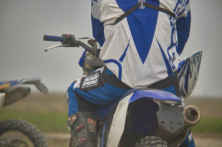 GAVELLO, ITALY 24 MARCH 2020: Enduro race in Countrysideのeditorial素材