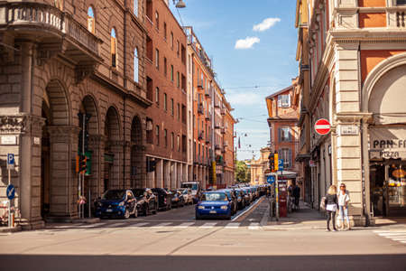 BOLOGNA, ITALY 17 JUNE 2020: Historic building in Bologna a famous Italian cityのeditorial素材