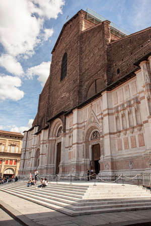 BOLOGNA, ITALY 17 JUNE 2020: San Petronio Church in Bologna, Italyのeditorial素材