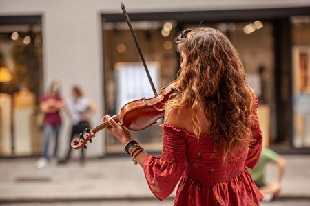 BOLOGNA, ITALY 17 JUNE 2020: Musician Street artists in Bolognaのeditorial素材