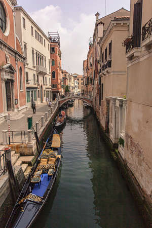 VENICE, ITALY 2 JULY 2020: Little river in Veniceのeditorial素材