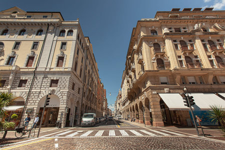 PADUA, ITALY 17 JULY 2020: Garibaldi square in Padua, Italy