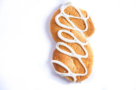 Only one Cookie on white background, image taken in studio shoot