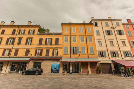 MODENA, ITALY 1 OCTOBER 2020: Piazza XX Settembre in Modena, Italy. In english 20 September square...