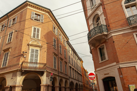 MODENA, ITALY 1 OCTOBER 2020: View of Emilia Centro alley in Modena in Italyのeditorial素材