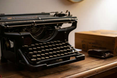 Ancient typewriter detail 3の写真素材