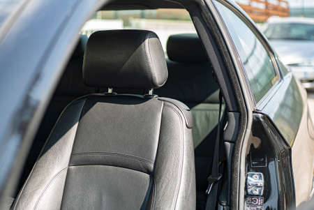 Detail of Leather seat of the carの写真素材