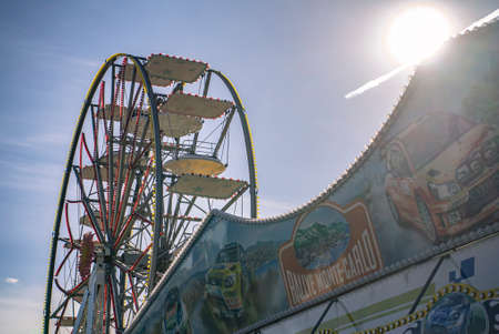 ROVIGO, ITALY 26 OCTOBER 2021: Ferris wheel detail in Amusement Parkのeditorial素材