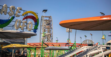 Ferris wheel detail in Amusement Parkのeditorial素材