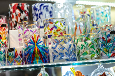 Murano glasses shop window detailの写真素材