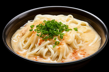 An enticing plate of delicate, tasty noodles, highlighting gourmet preparation and flavors.の素材