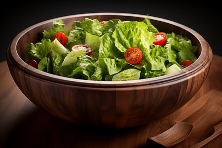 Mixed organic salad featuring chickpeas, epitomizing natural and wholesome nourishment on a plate.の素材