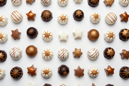 A captivating arrangement of delicious chocolates creating a delightful and tempting compositionの素材