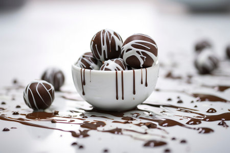 A captivating arrangement of delicious chocolates creating a delightful and tempting compositionの素材