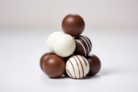 A captivating arrangement of delicious chocolates creating a delightful and tempting compositionの素材