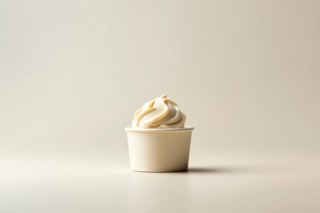 A tantalizing composition of ice cream in a cup, bursting with flavors and textures.の素材