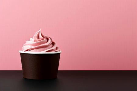 A tantalizing composition of ice cream in a cup, bursting with flavors and textures.の素材