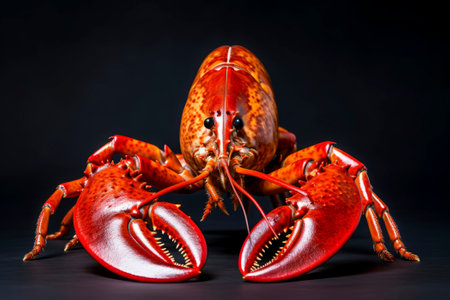 A succulent fresh lobster, showcased as a prime food ingredient for gourmet dishes.の素材