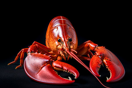 A succulent fresh lobster, showcased as a prime food ingredient for gourmet dishes.の素材
