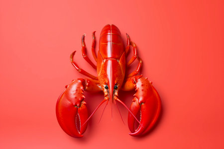 A succulent fresh lobster, showcased as a prime food ingredient for gourmet dishes.の素材