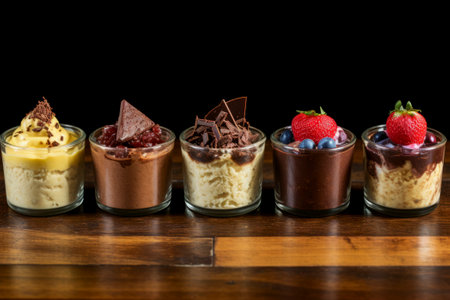 Exquisite mousse dessert meticulously decorated and bursting with flavour.の素材
