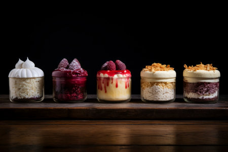 Exquisite mousse dessert meticulously decorated and bursting with flavour.の素材