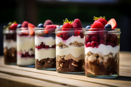 Exquisite mousse dessert meticulously decorated and bursting with flavour.の素材