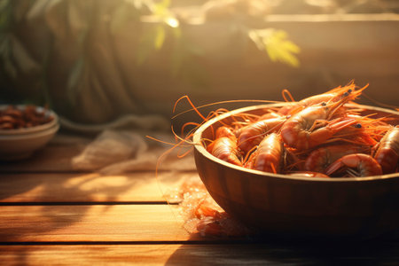 Deliciously prepared scampi dish showcasing vibrant colors and irresistible flavors.の素材
