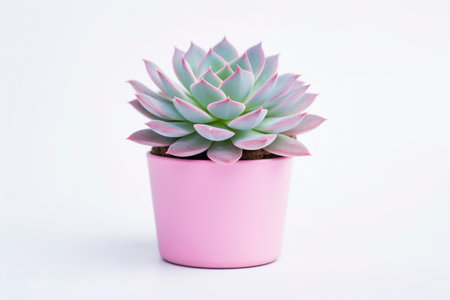 Close-up of an ornamental succulent plant showing intricate natural patterns.の素材