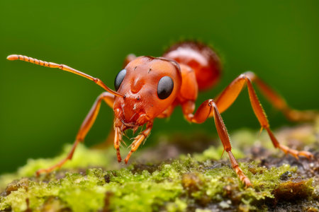 An incredibly detailed ultra macro close-up capturing the intricate features of an ant.の素材