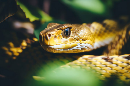 Stunning capture of a snake gracefully navigating its natural environment.の素材