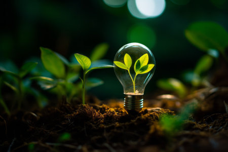 A visionary depiction of eco-friendly energy concepts, highlighting sustainable and clean power solutions.の素材