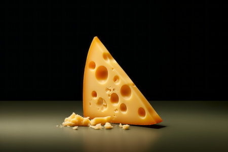 Close-up photo showscasing the intricate details of a beautifully arranged cheese food composition.の素材