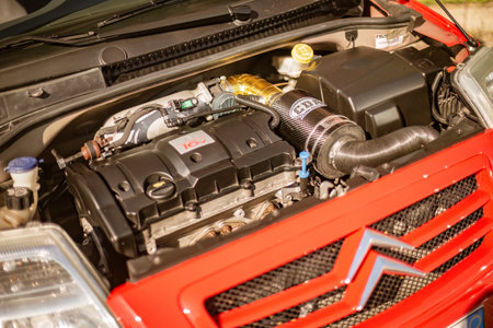 Photo featuring cars showcased at an automotive tuning event.のeditorial素材