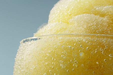 Overflowing lemon granita, bubbling with icy refreshment, offers a vibrant and delicious summer treat perfect for cooling downの素材