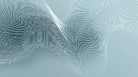 Elegant light blue minimal linear wave pattern creating a smooth and modern abstract background, ideal for websites and digital art projectsの素材