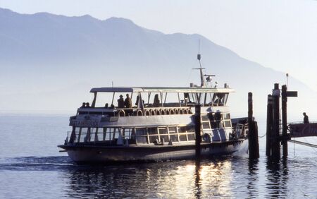 Boat on lakeの写真素材