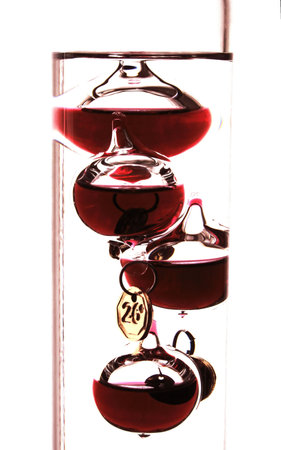 Red Galileo's thermometer