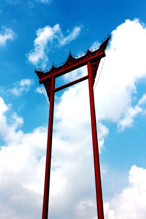 Giant Swing in Thailandの写真素材